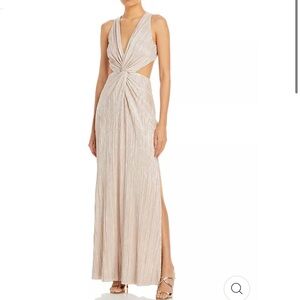 AQUA TWIST FRONT EVENING GOWN